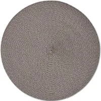 Zeller 6x Ronde Placemats Mokka Bruin Geweven 38 Cm - Placemats
