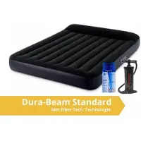 Intex Pillow Rest – Luchtbed – Dubbel – Kingsize – Met reparatieset en handpomp – 203x183x25 cm – PVC – Donkerblauw
