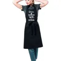 Kariban Naamcadeau - The woman the Myth the supergirl - Keukenschort - Kookschort - verjaardag - moederdag - zwart - met de naam: Jessica