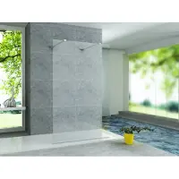 Klea Eco Inloopdouchewand Antikalk Zonder Profiel 8mm Veiligheidsglas 120x200cm Helder Glas