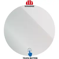 Klea Omega Rond Badkamerspiegel Met Geintegreerde LED Verlichting En Spiegelverwarming Anti Condens Touchscreen Schakelaar Ø60cm