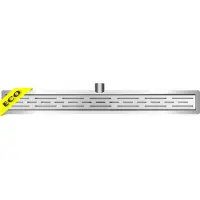 Klea Eco Douchegoot 100cm Met Flens En Kunststof Uitneembaar Sifon En Filter RVS Chroom