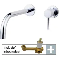 Klea Inbouwwastafelkraan 1 Greeps Chroom
