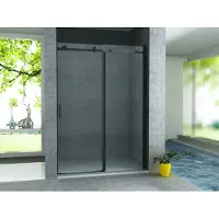 Klea Schuif Douchedeur Met Mat Zwart Profielen 1200x2000mm 8mm