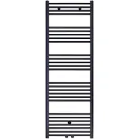 Klea Handdoekradiator Middenonderaansluiting 1600x500mm 721 Watt Geborsteld Mat Zwart