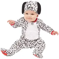 Smiffys - Dalmatian Baby Kinder Kostuum - Kids tm 1 jaar - Wit/Wit