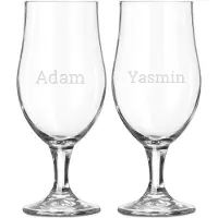 Yoursurprise Bierglas op voet graveren - 2 stuks