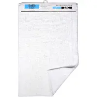 BathLAB by MONDEX Badkamerkleed Zac | BathLAB by MONDEX polyester wit 80x50 cm badmatten | NADUVI