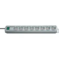 Brennenstuhl Primera-Line stekkerdoos 8-voudig zilver 2m H05VV-F 3G1,5 *FR/BE*
