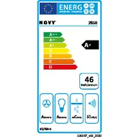NOVY Wandkap Vision 75cm Zwart Glas 7850