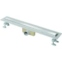 Van den berg Finish Line douchegoot 80 x 5 cm met zij-uitlaat, RVS