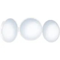 Smedbo Driezijdige Make-up Spiegel Outline Lite 10 cm Wit