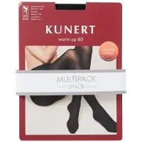 Kunert WARM UP 3-pack Dames Panty - Black - Maat 42/44