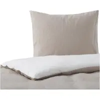 Passion for Linen Dekbedovertrek Belle White Sand Linnen-240 x 200 / 220 cm | Lits-Jumeaux