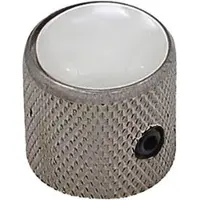 Boston KBN-236 Dome Knop met Pareloïde Inleg - Zwart Nikkel 18x18mm