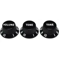 Fender 991365000 Strat Knoppen Set - Zwart voor CTS-Shaft