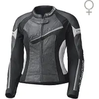 Held Debbie II Geperforeerd Dames Zwart Wit Leren Motorjas Maat 44