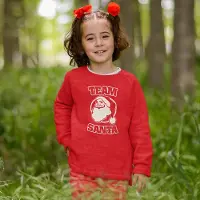 B&C Kersttrui Rood Kind - Team Santa Face (3-4 jaar - MAAT 98/104) - Kerstkleding voor jongens & meisjes