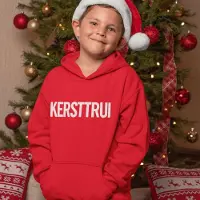 B&C Foute Kerst Hoodie Rood Kind - Kersttrui (7-8 jaar - MAAT 122/128) - Kerstkleding voor jongens & meisjes