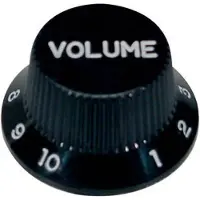 Boston KB-244-V Bell Knop - Zwart voor Inch Type Pot Shaft