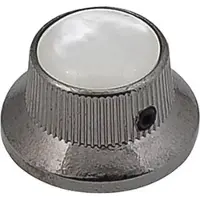 Boston KBN-261 Bellknop met Parelmoer Inleg - Zwart Nikkel