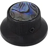 Boston Elegante KB-262 belknop met abalone inleg - Zwart