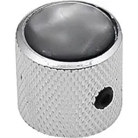 Boston KCH-239 domeknop met zwart parel inleg en chroomafwerking, 18x18mm