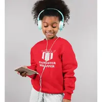 B&C Foute Kersttrui Rood Kind - Gangster Wrapper (9-11 jaar - MAAT 134/140) - Kerstkleding voor jongens & meisjes