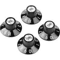 Fender 54521049 Volume- en Toonknop Set voor '72 Tele Custom - Zwart