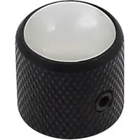 Boston KB-236 zwarte dome knop met parelmoer inleg - 18x18mm