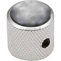 Boston KN-239 Deurgreep met Zwarte Parelinleg - Nikkel Afwerking, 18x18 mm