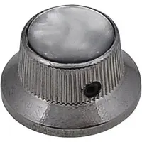 Boston KBN-263 belknop met zwarte parelinleg en zwarte nikkelafwerking