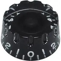 Boston KB-116 Transparante Zwarte Speedknop voor Inch-Type Potshaft