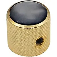 Boston KG-239 Dome Knop met Zwarte Parelinleg en Gouden Afwerking 18x18mm