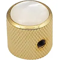 Boston KG-236 Gouden Dome Knoop met Parelmoer Inleg 18x18mm