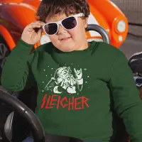 B&C Foute Kersttrui Groen Kind - Sleigher Kerstman (5-6 jaar - MAAT 110/116) - Kerstkleding voor jongens & meisjes