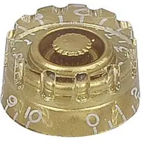 Boston KG-112 Snelheidsknop - Transparant Goud met Genotched Edge