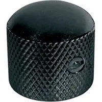 Boston KB-220 Domeknop - Zwart, 18mm Metaal met Set Schroef