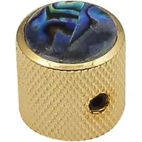 Boston KG-237 gouden dome knop met abalone inlay - 18x18mm