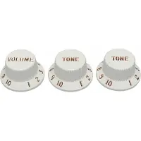 Fender 992035000 Strat-knoppen voor CTS, 1V + 2T, wit