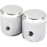 Fender 1958 Telecaster Knurled Knoppen Set - Chroom (2 Stuks)