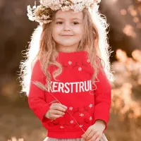 B&C Foute Kersttrui Rood Kind - Kersttrui Rendieren (3-4 jaar - MAAT 98/104) - Kerstkleding voor jongens & meisjes
