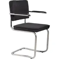 Zuiver Eetkamerstoel Ridge Rib Kink Armchair Black
