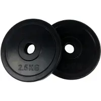Tunturi Rubber 2.5kg Plate 2 Units Zwart 2.5 kg