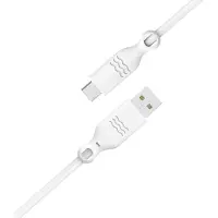 Just Green Micro-USB naar USB kabel - Recyclebaar - 2.1A - 2 meter - Wit