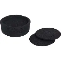 Dixie Ella glasonderzetters Ø10,5 cm 6-pack Pure black