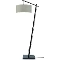 Good&Mojo Bamboe LED Staande Lamp Andes | 1X E27 Max 60W | Dark Linen