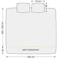 Kayori Dekbedovertrek Shizu Offwhite Percal-260 x 200 / 220 cm | Extra Breed