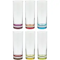 Secret De Gourmet Set van 12x stuks longdrink glazen Colori 310 ml van glas - Longdrinkglazen