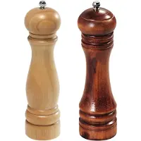 Kesper Houten peper en zoutstel 22 cm bruin/beige - Peper en zoutstel